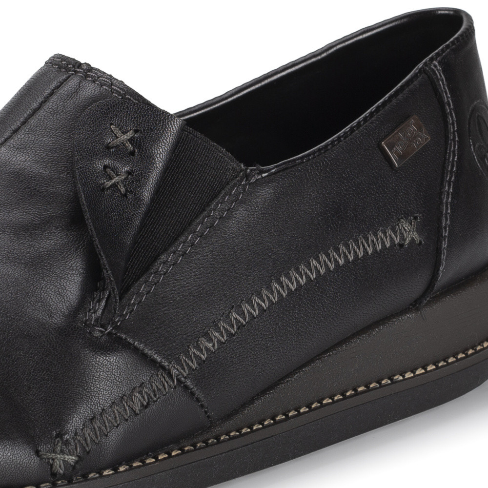 detail Dámské mokasíny RIEKER 44253-00   BLACK   F/S6