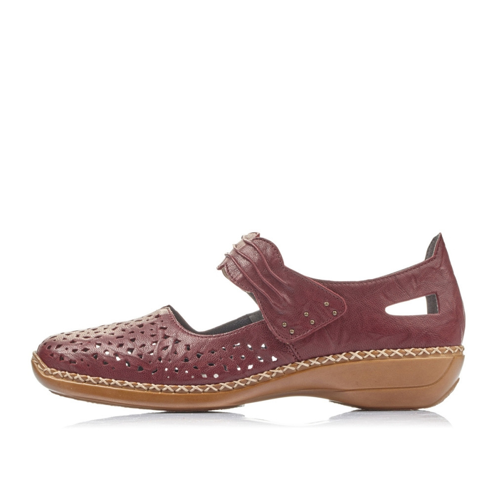 detail Dámské polobotky RIEKER 41399-35 červená S2