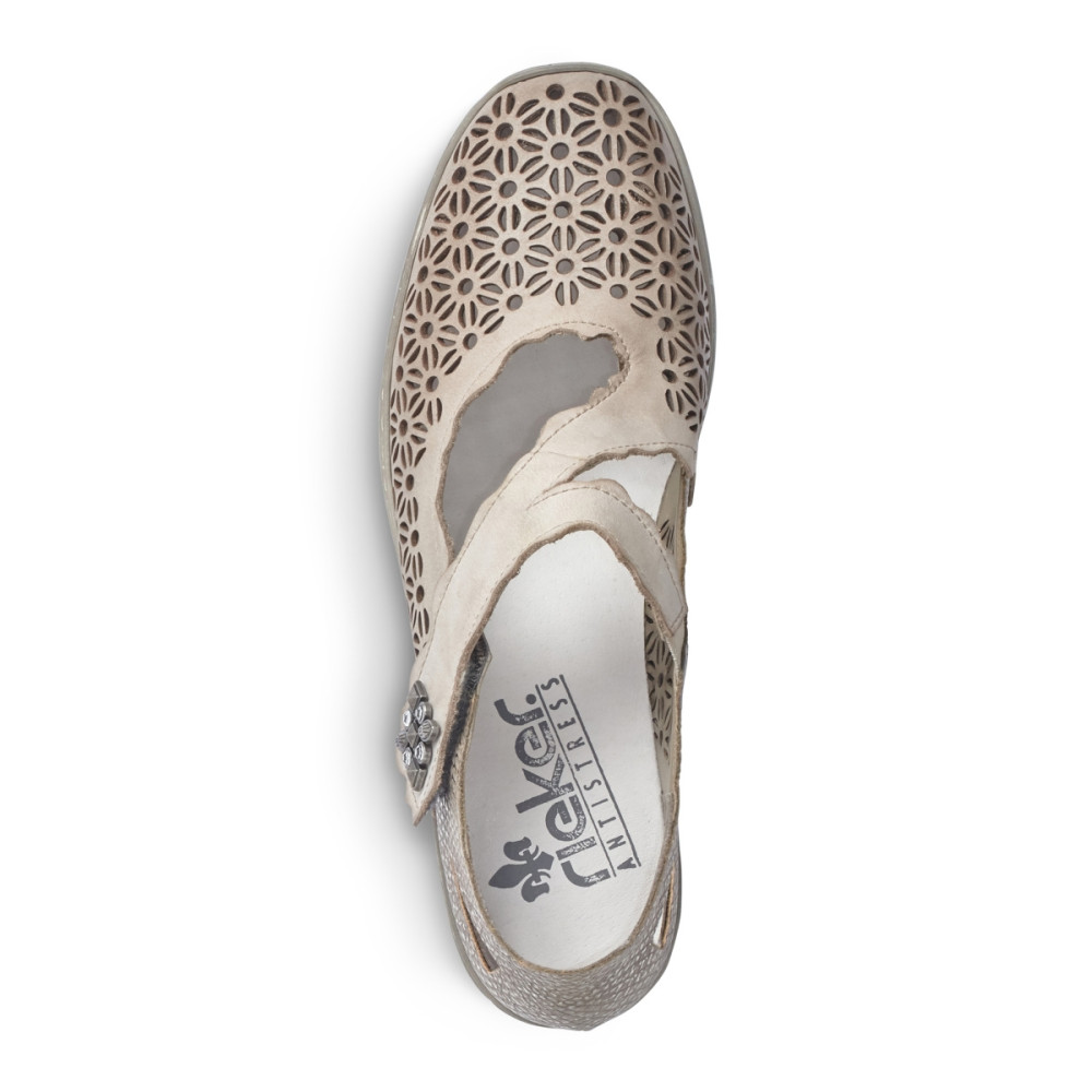 detail Dámske poltopánky RIEKER 413G4-42 béžová S3