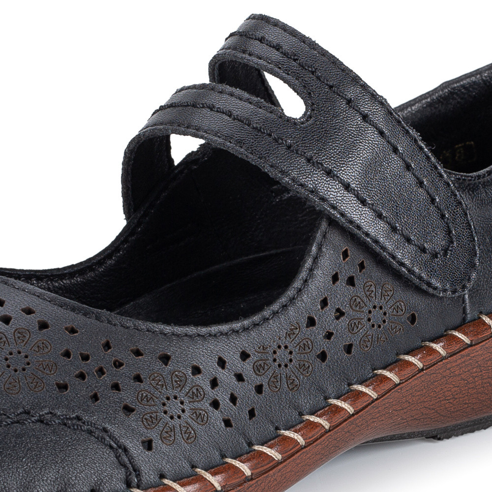 detail Dámské polobotky RIEKER 44875-00 černá S5