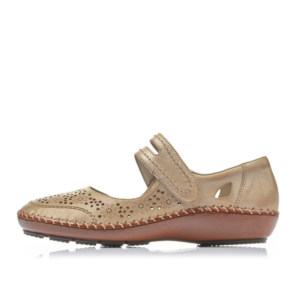 detail Dámské polobotky RIEKER 44875-60 béžová S4