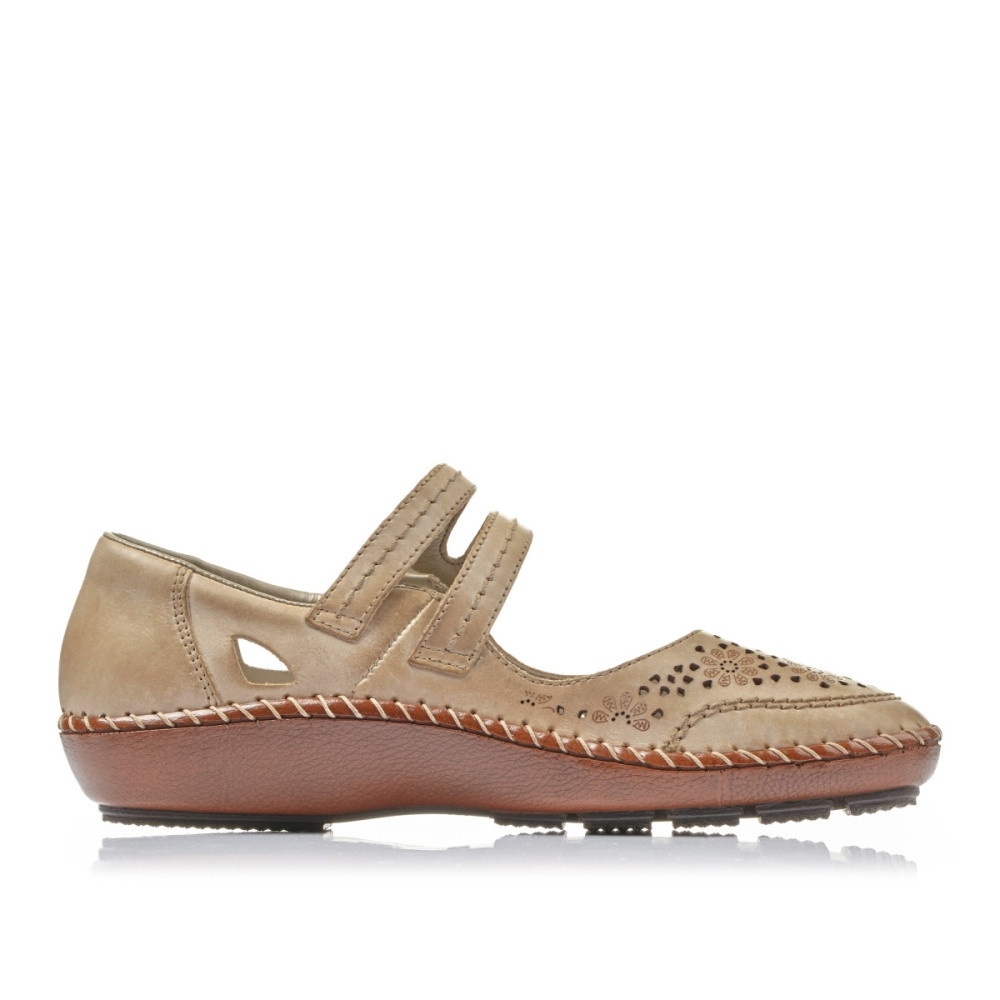 detail Dámské polobotky RIEKER 44875-60 béžová S4