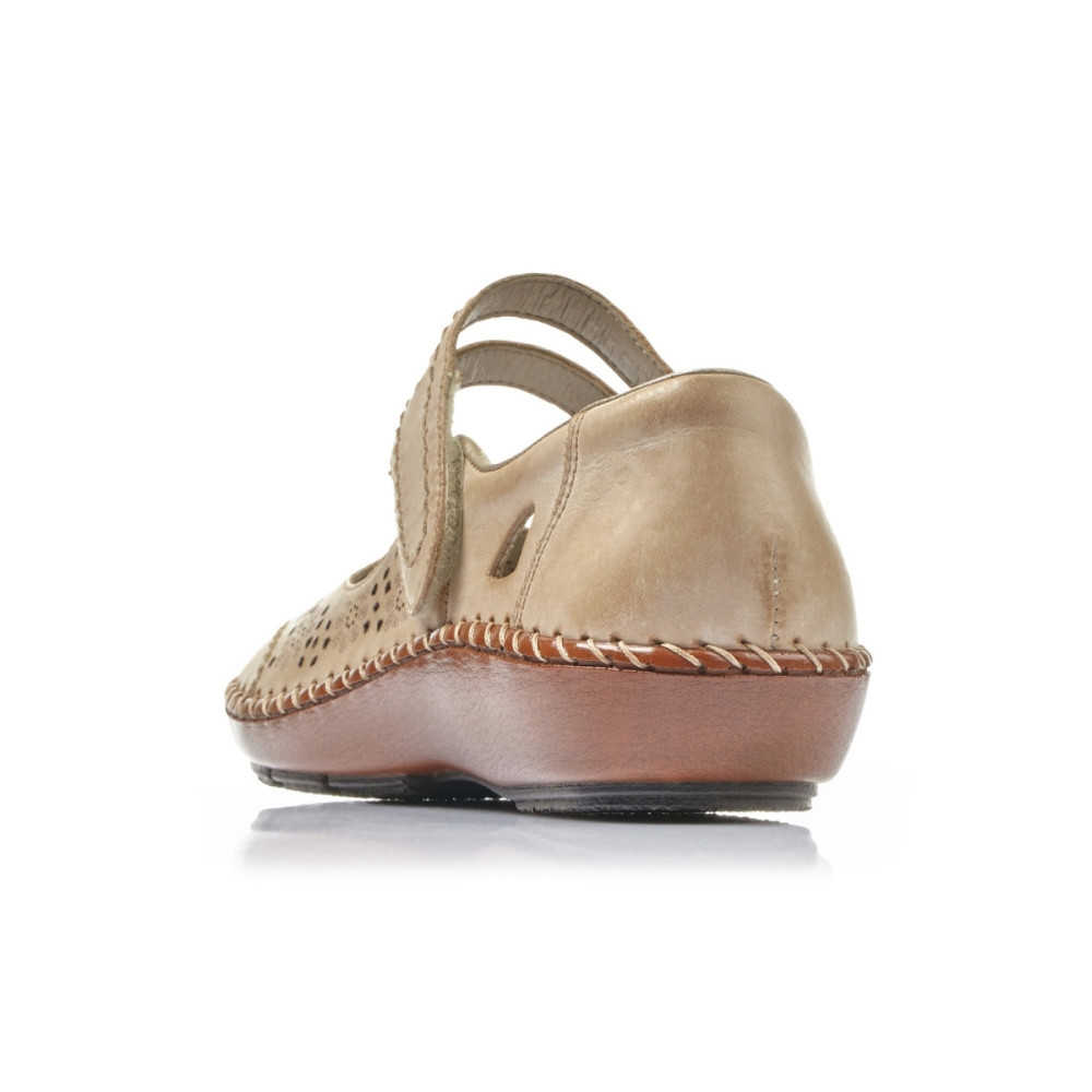 detail Dámské polobotky RIEKER 44875-60 béžová S4