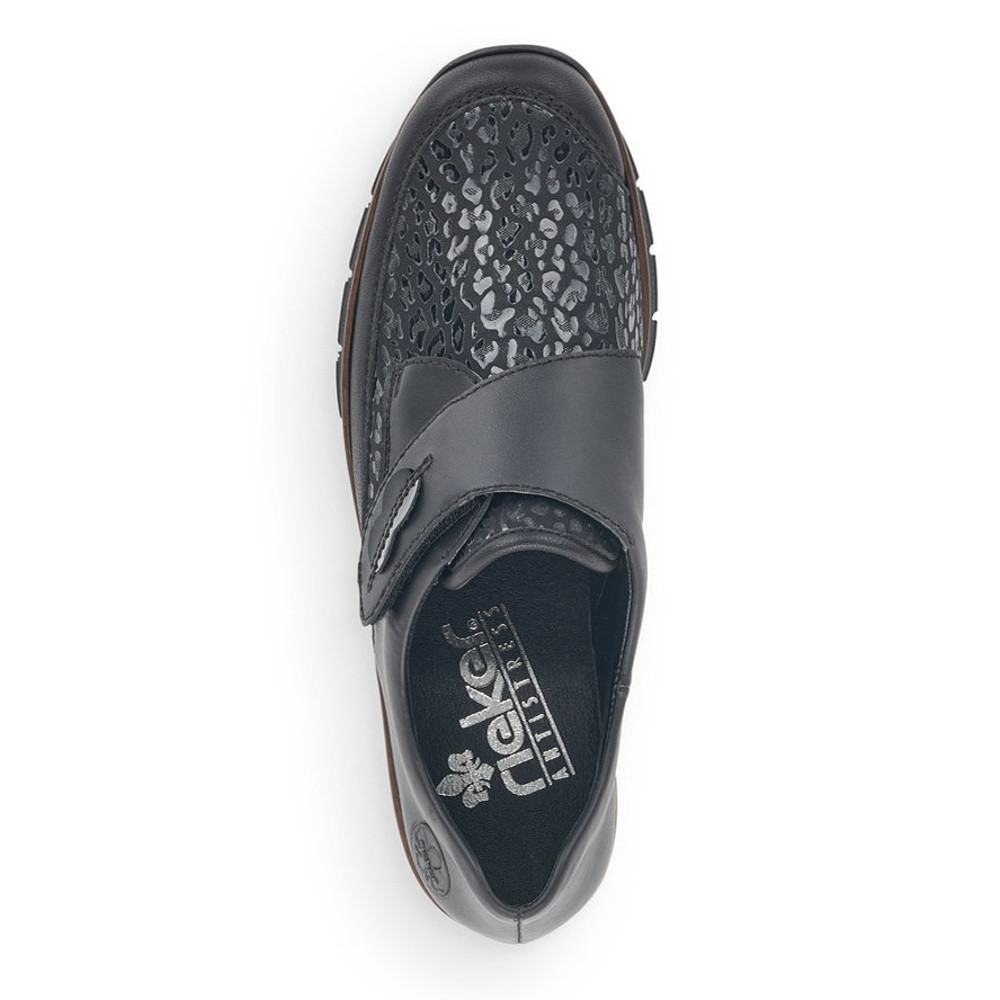 detail Dámské polobotky RIEKER 537C0-00 černá W4