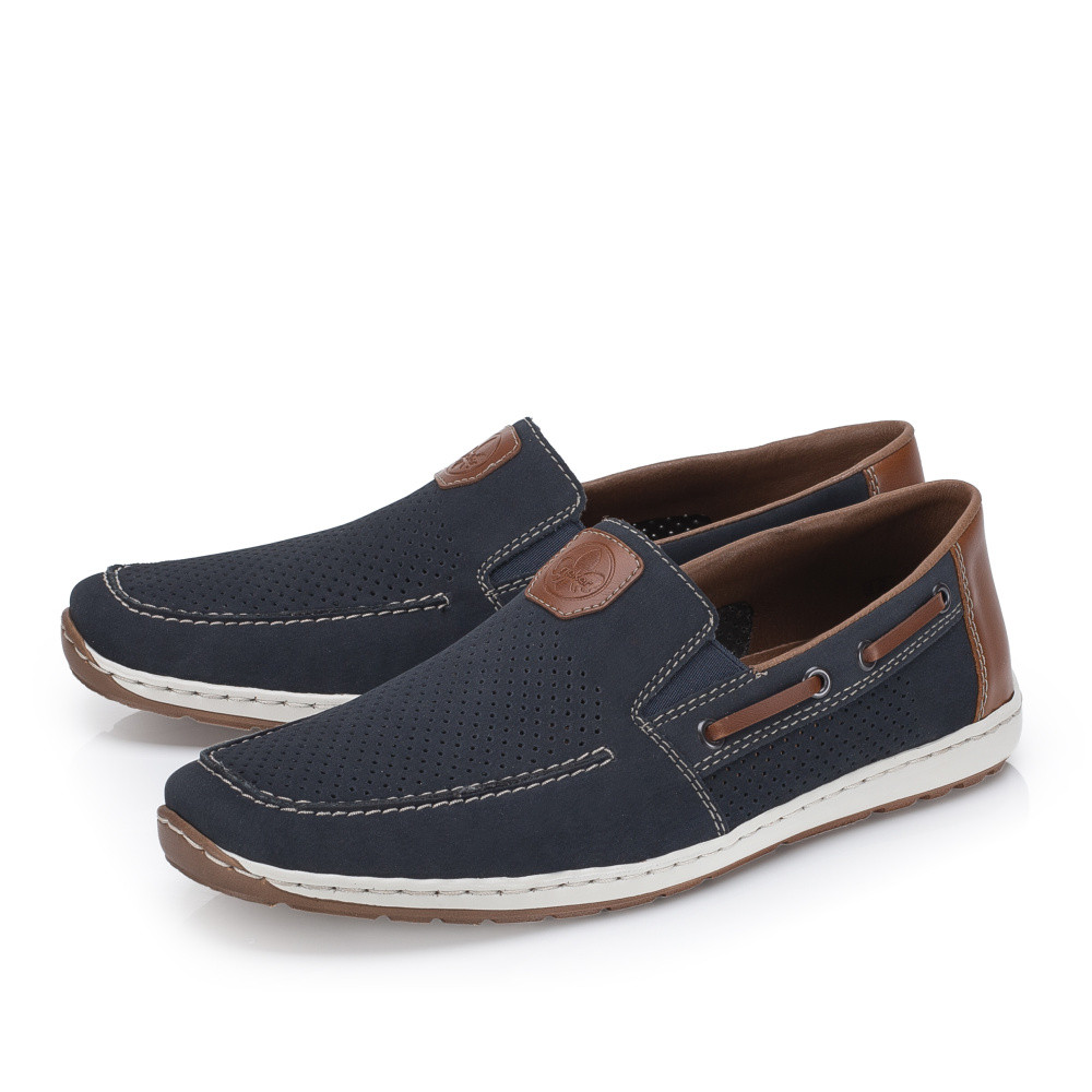 detail Pánské mokasíny RIEKER 08866-15 modrá S6