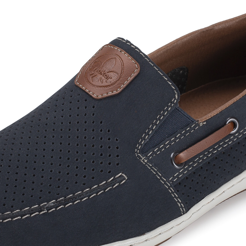 detail Pánské mokasíny RIEKER 08866-15 modrá S6