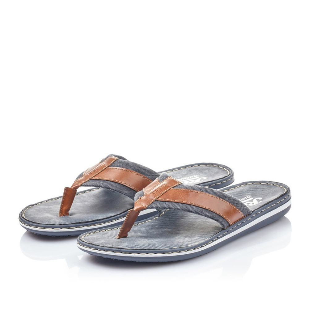 detail Pánské žabky RIEKER 21095-24 hnědá S2