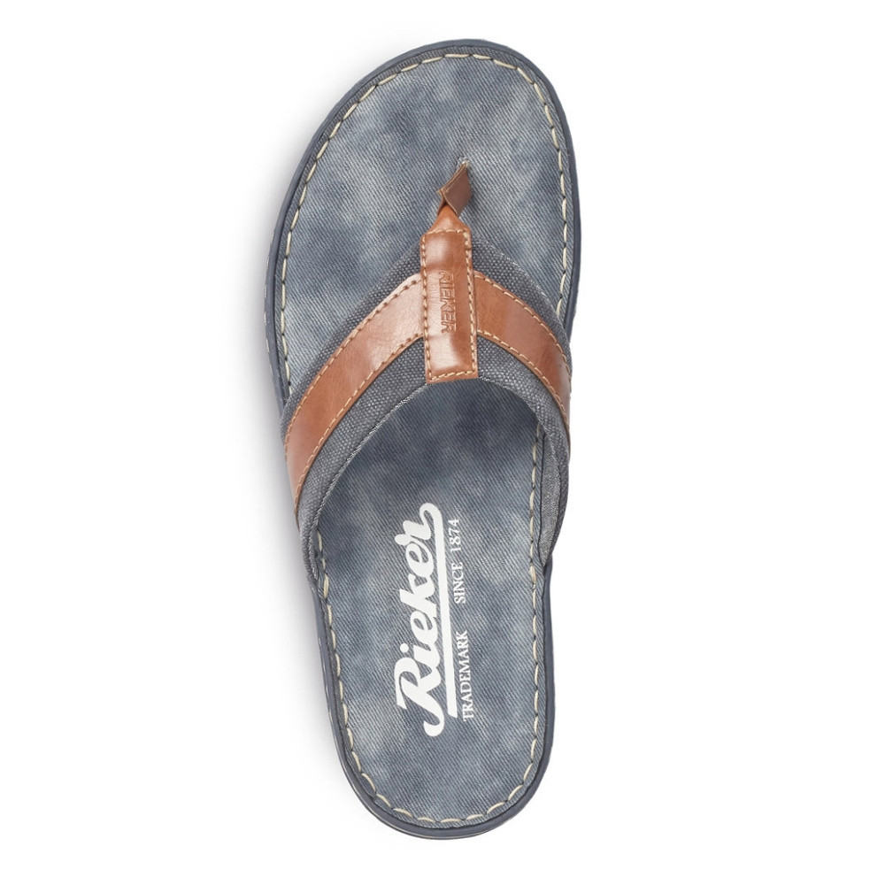 detail Pánské žabky RIEKER 21095-24 hnědá S2