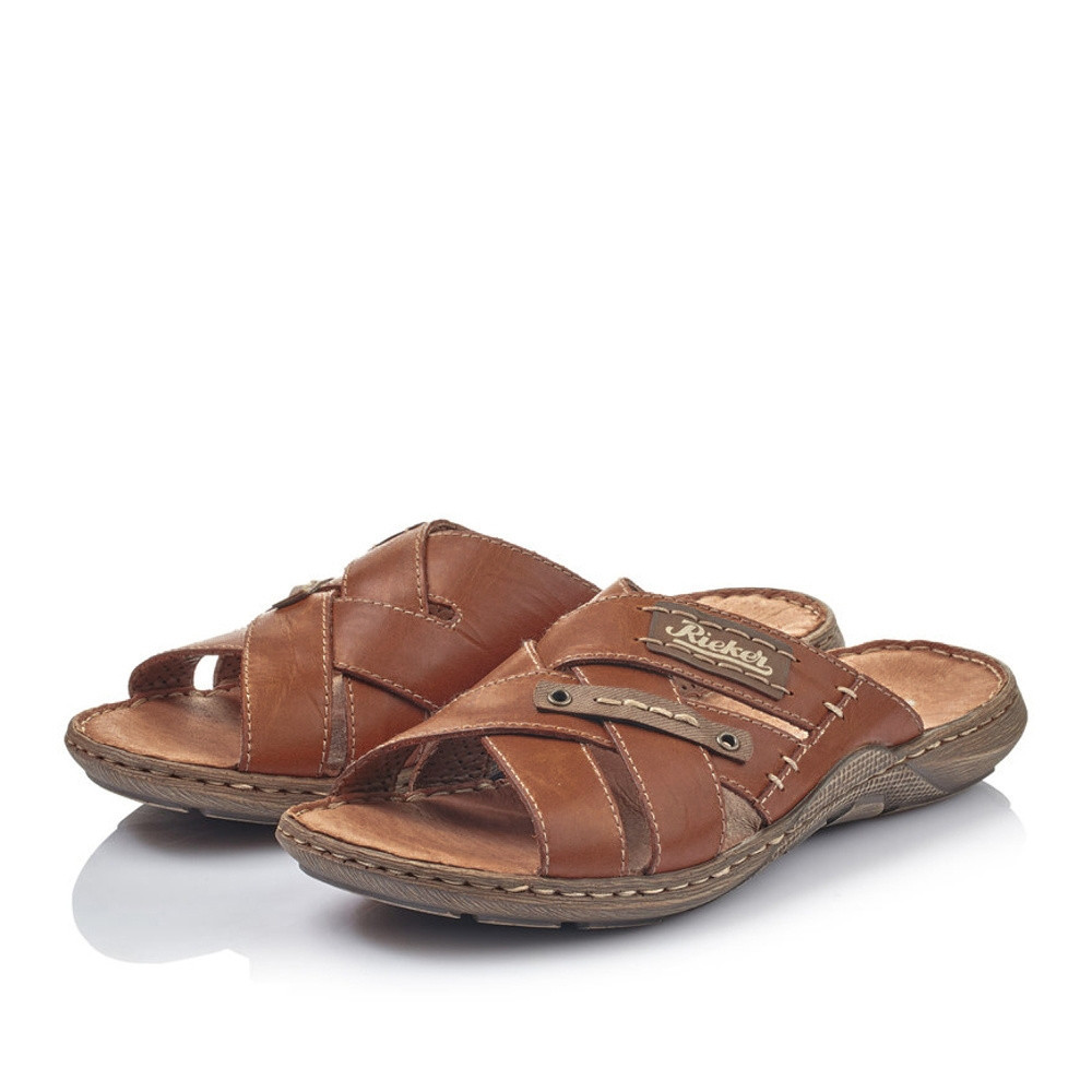 detail Pánské nazouváky RIEKER 22090-25 hnědá S4