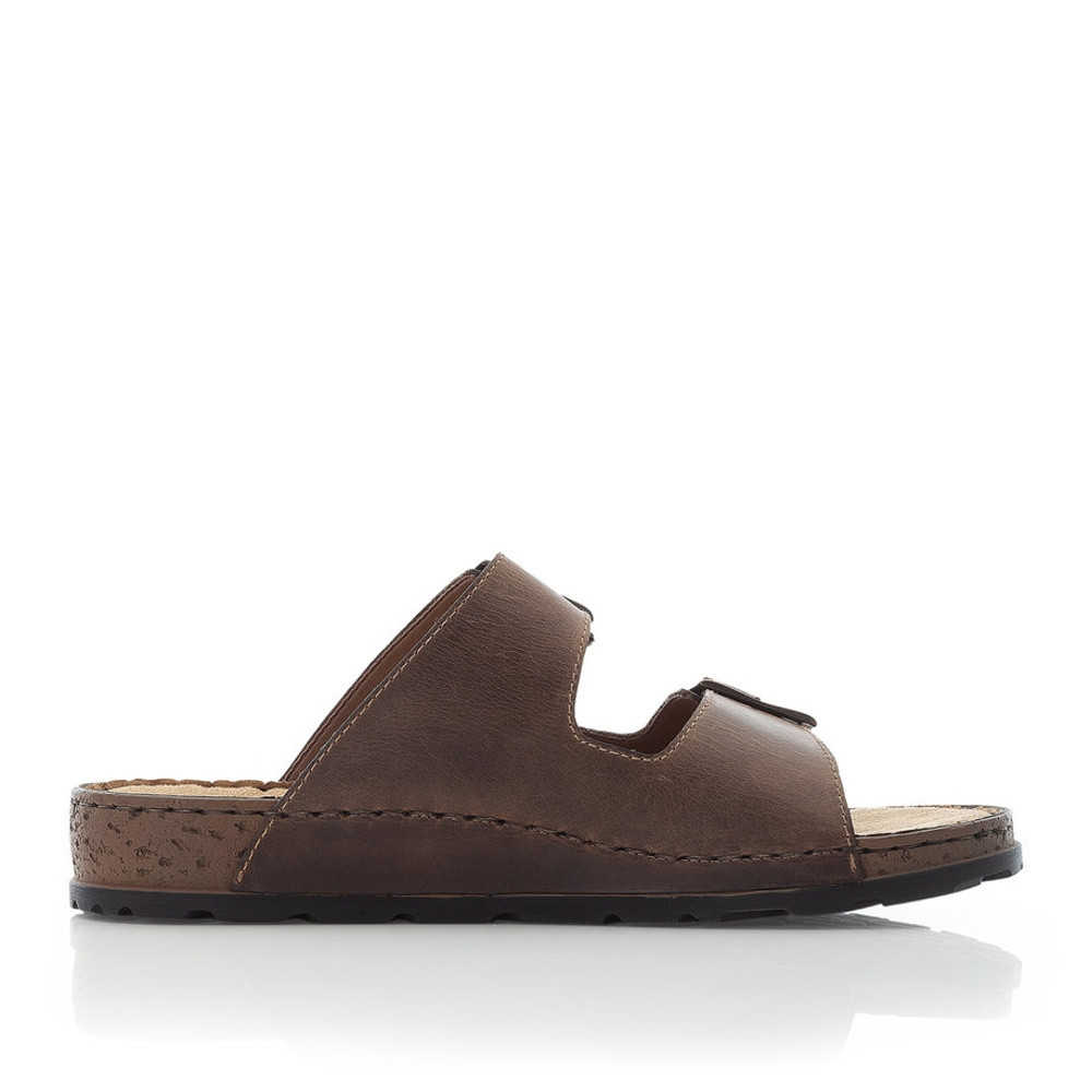 detail Pánské nazouváky RIEKER RIE-10200180-S1 hnědá