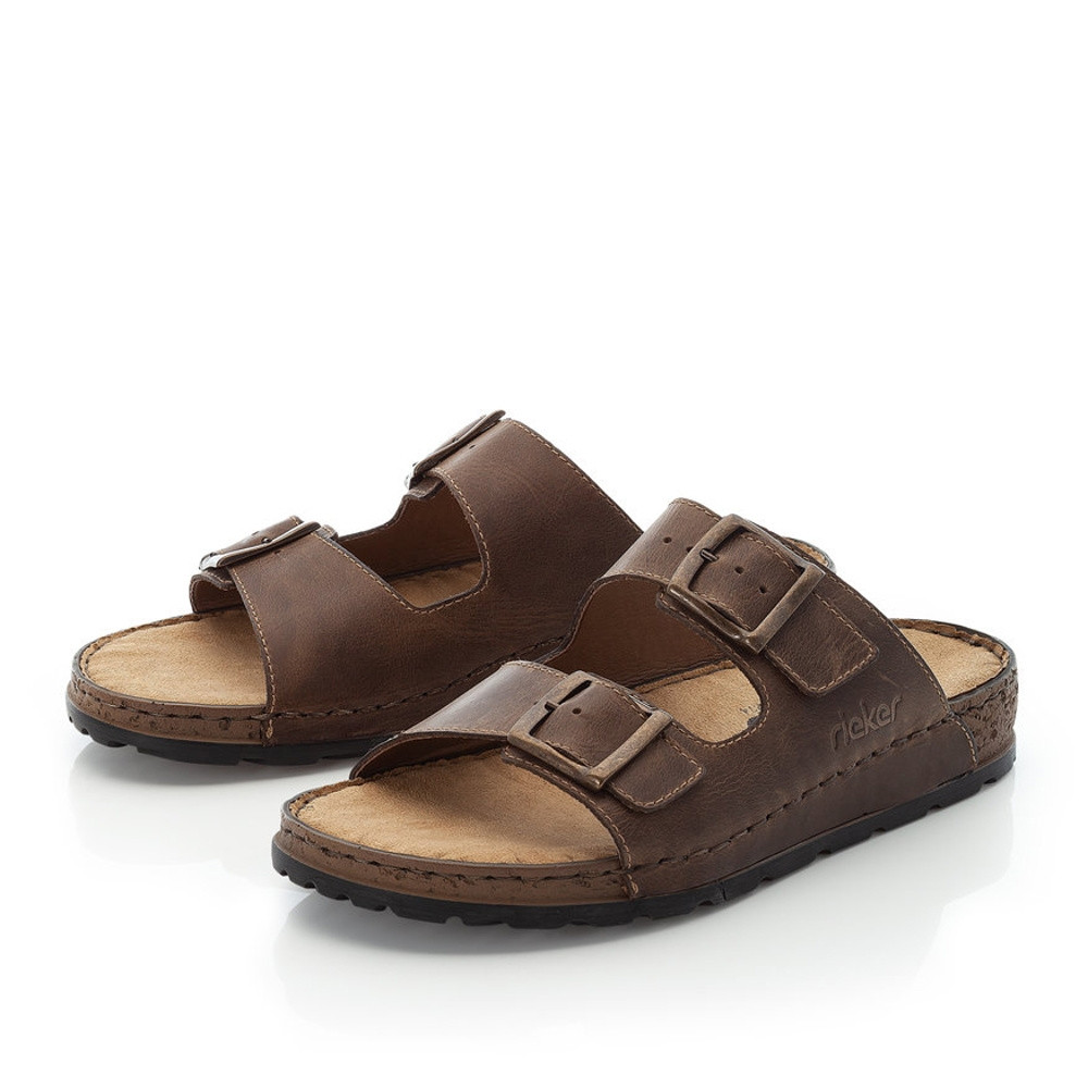 detail Pánské nazouváky RIEKER RIE-10200180-S1 hnědá