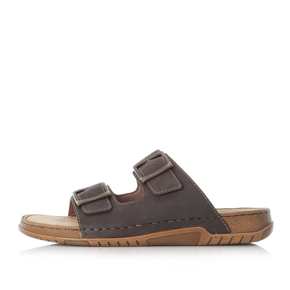 detail Pánské nazouváky RIEKER RIE-10200182-S3 hnědá