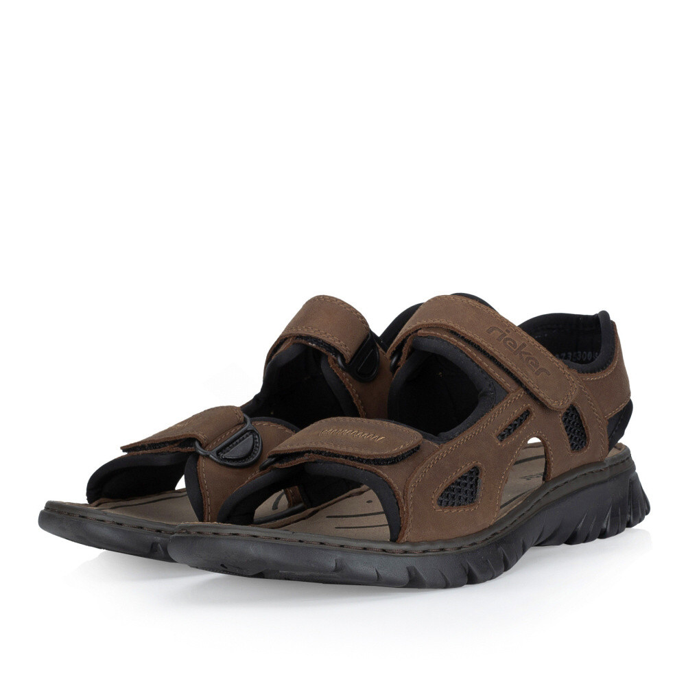 detail Pánské sandály RIEKER 26761-26 hnědá S5