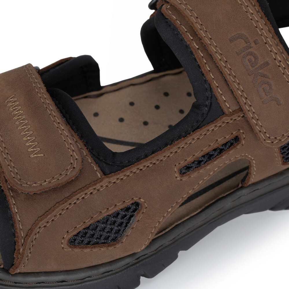 detail Pánské sandály RIEKER 26761-26 hnědá S5