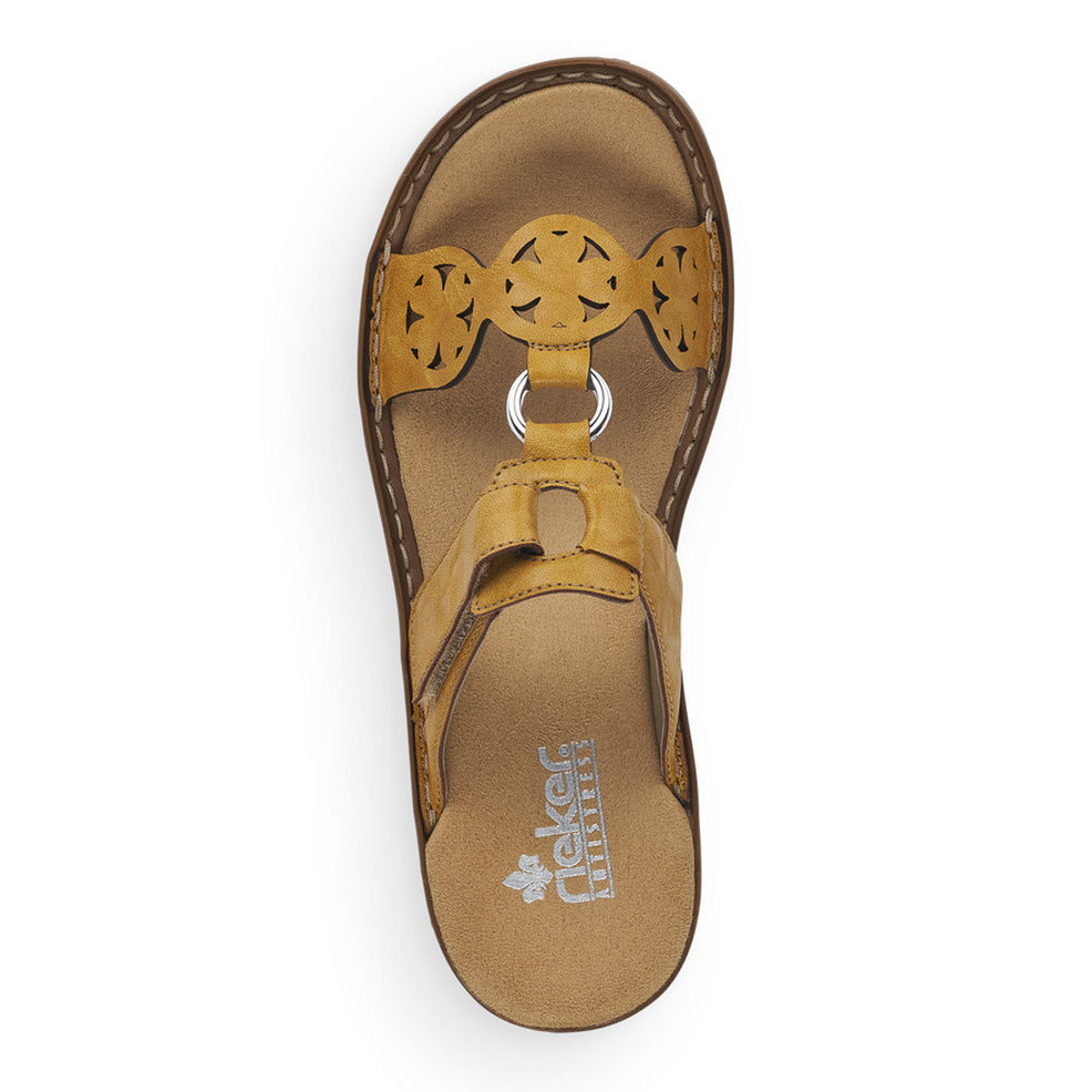 detail Dámské nazouváky RIEKER 60827-68 žlutá S1