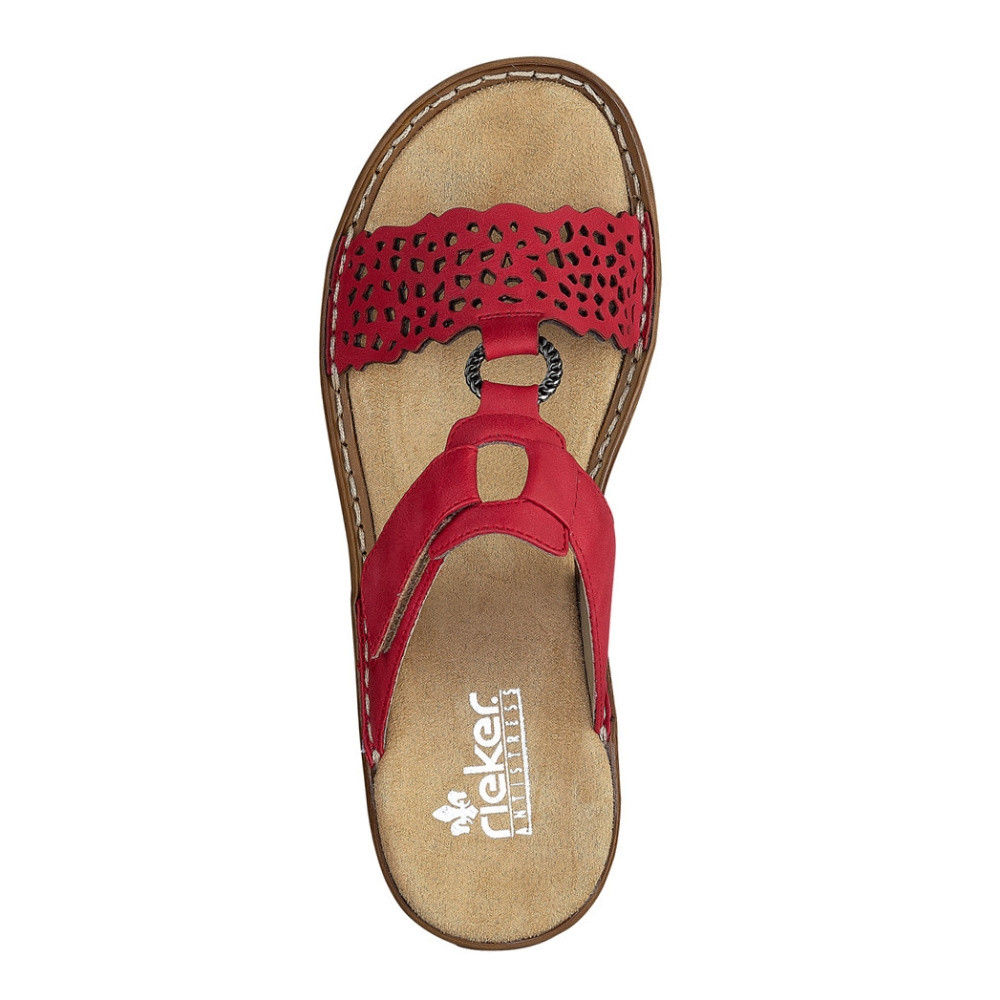 detail Dámské nazouváky RIEKER RIE-10200218-S2 červená