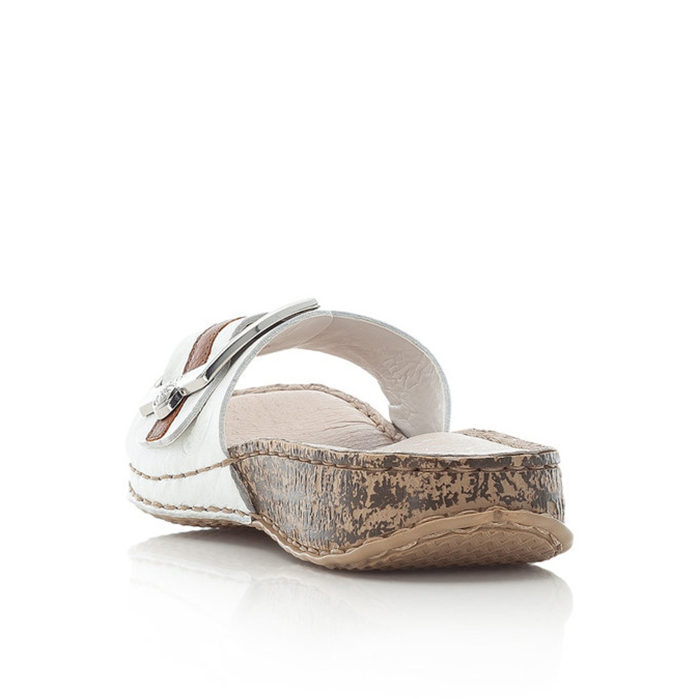 detail Dámské nazouváky RIEKER 61187-80 bílá S1