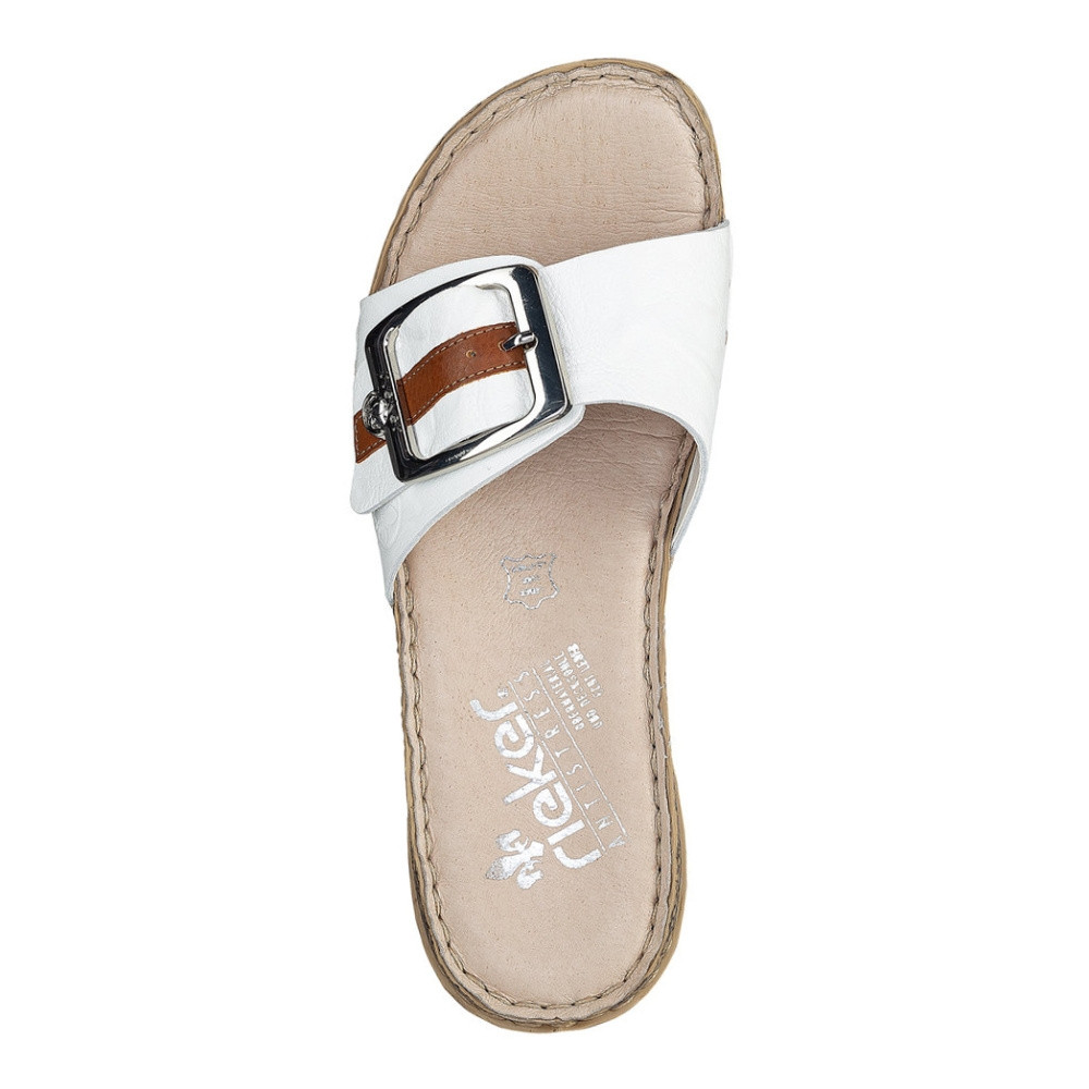 detail Dámské nazouváky RIEKER 61187-80 bílá S1