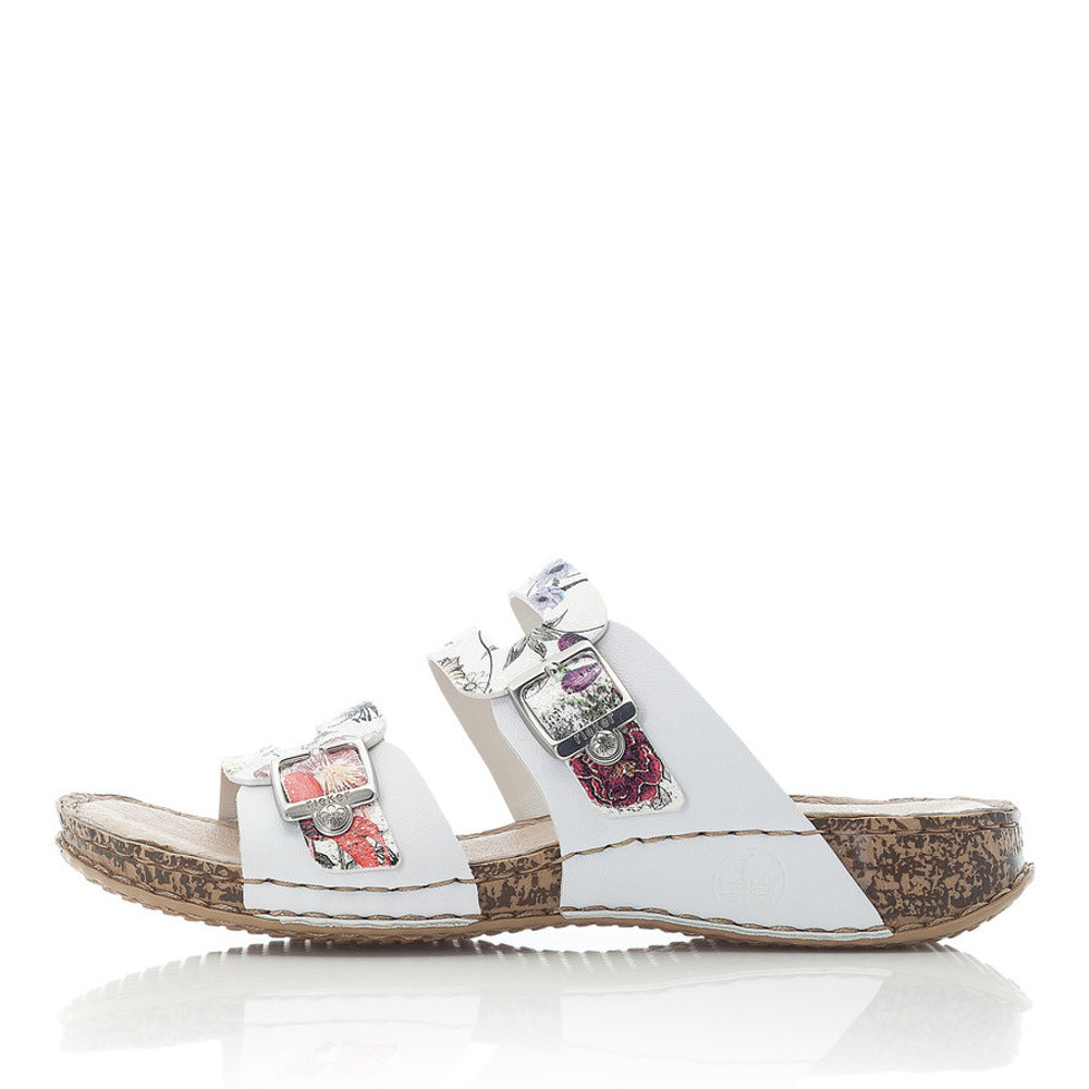 detail Dámské nazouváky RIEKER 61195-90 bílá S1