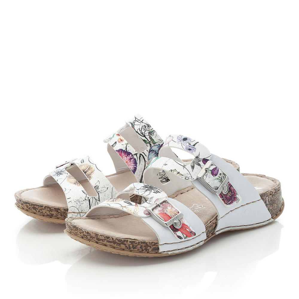 detail Dámské nazouváky RIEKER 61195-90 bílá S1