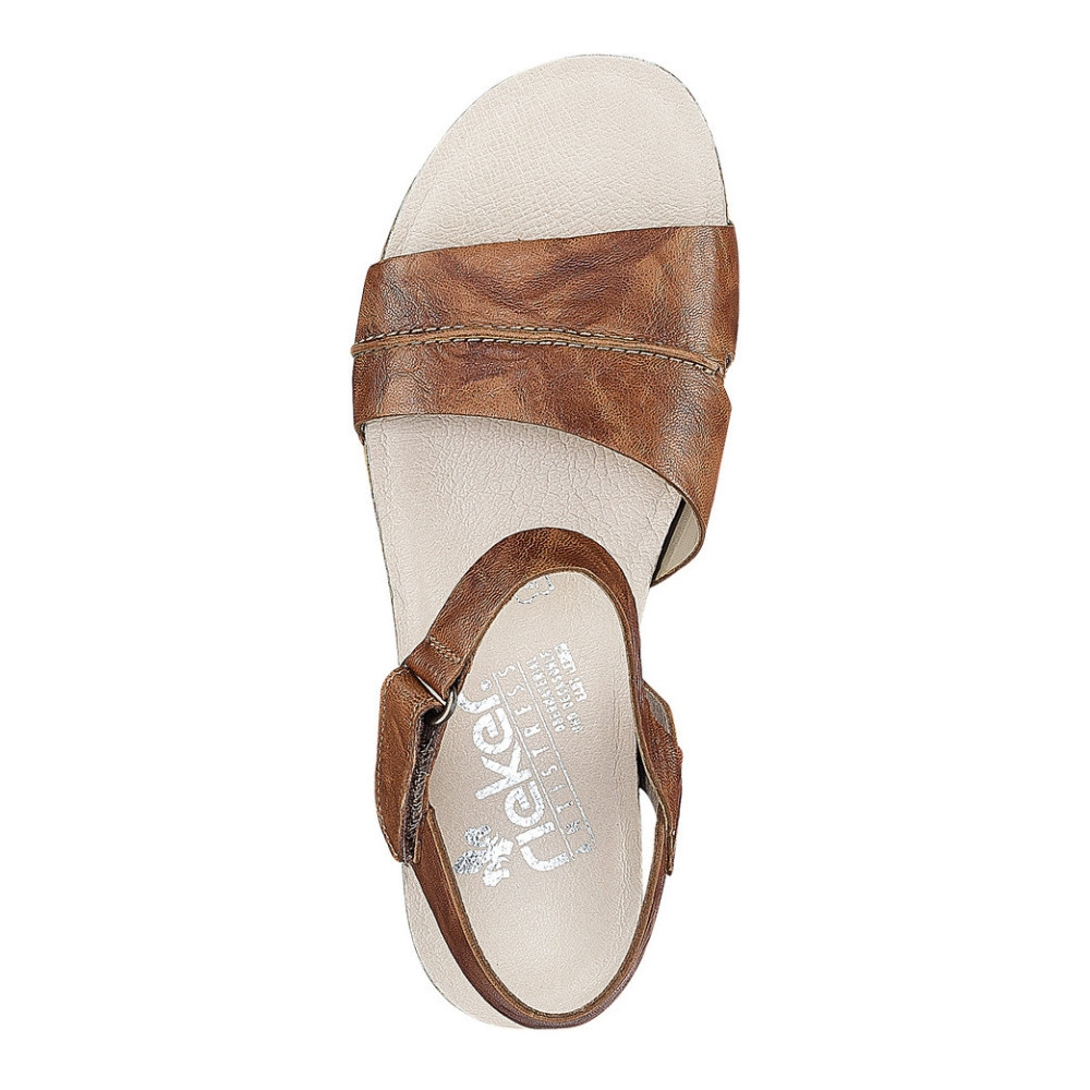 detail Dámské sandály RIEKER RIE-10200242-S1 hnědá