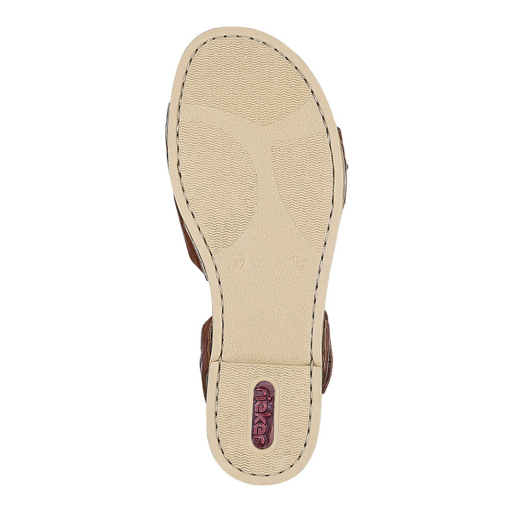 detail Dámské sandály RIEKER RIE-10200242-S1 hnědá