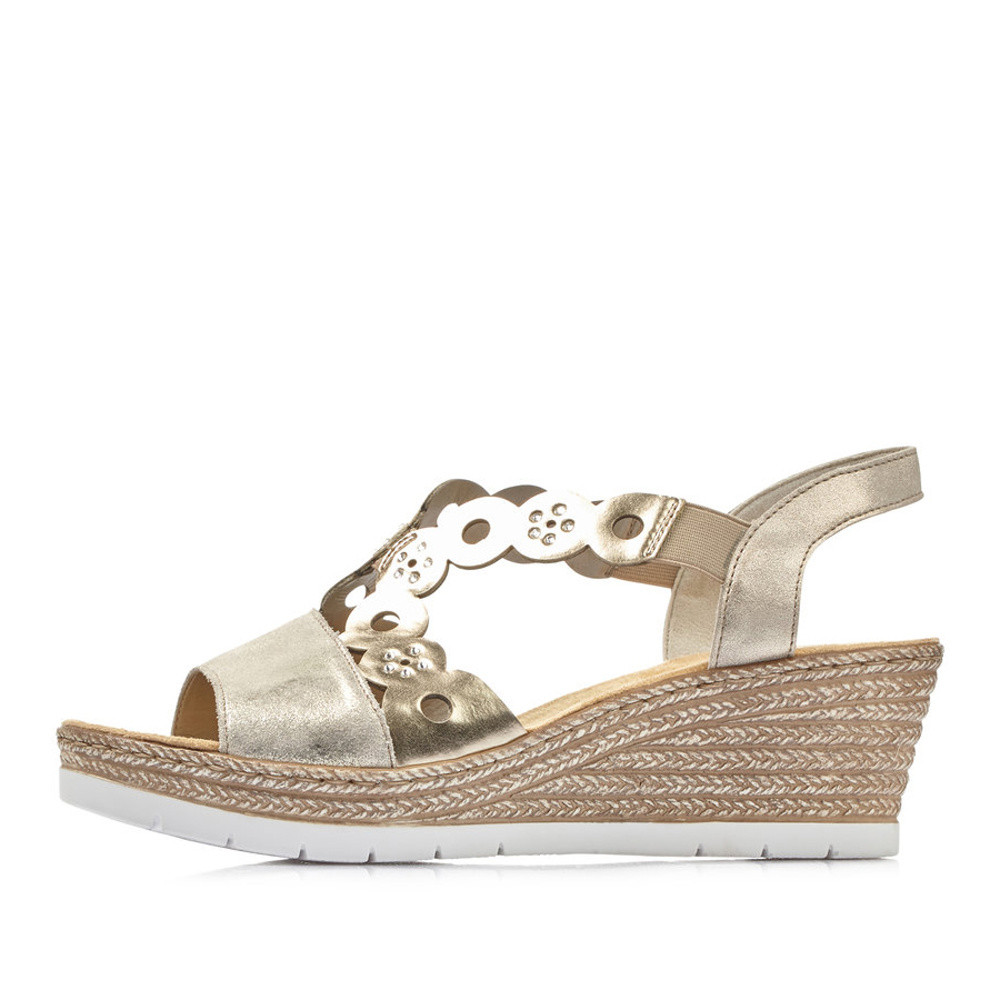 detail Dámské sandály RIEKER RIE-10200250-S1 zlatá