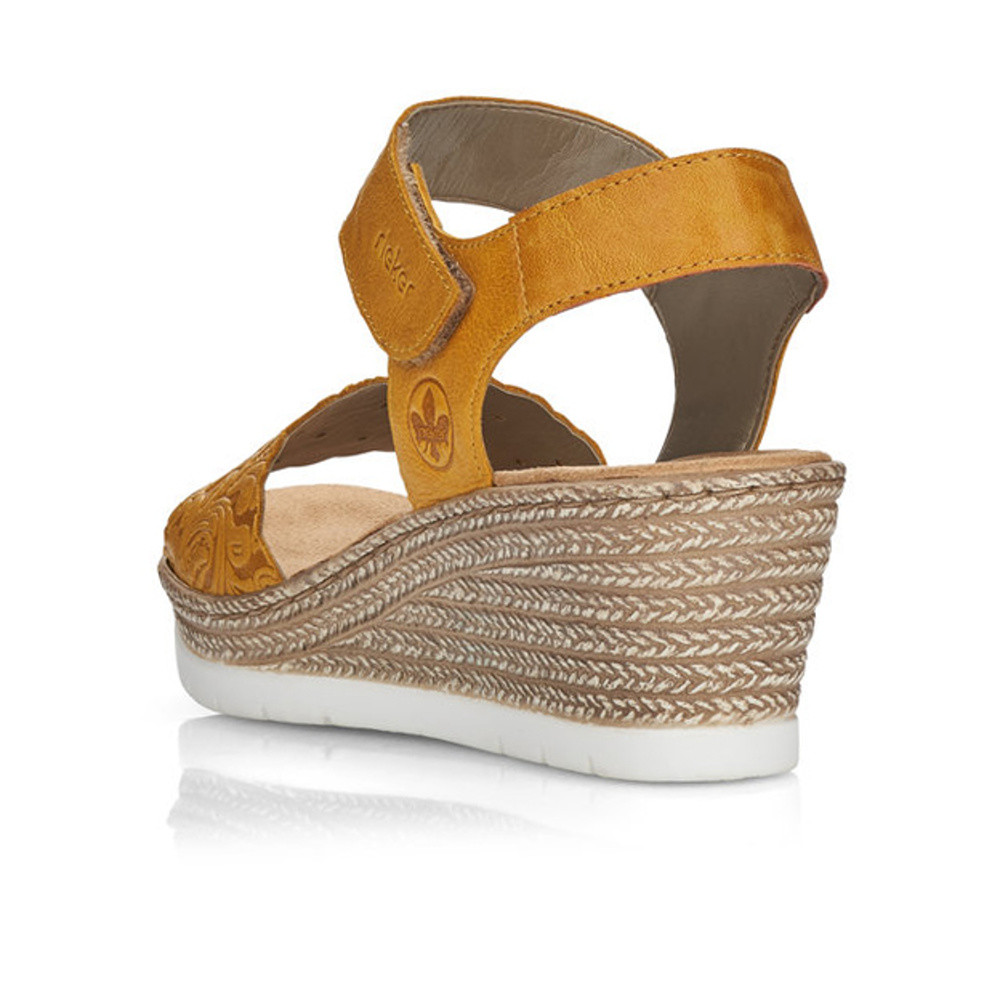 detail Dámské sandály RIEKER 619F0-68 žlutá S1