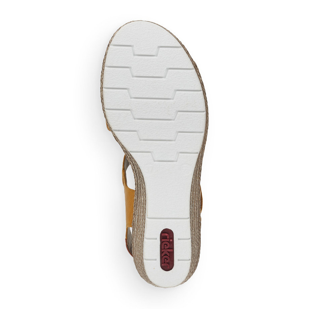 detail Dámské sandály RIEKER 619F0-68 žlutá S1