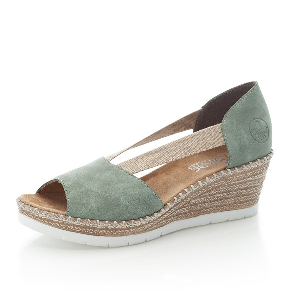 detail Dámske sandále RIEKER 619X1-52 zelená S3