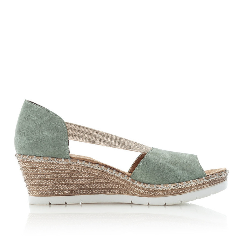 detail Dámske sandále RIEKER 619X1-52 zelená S3