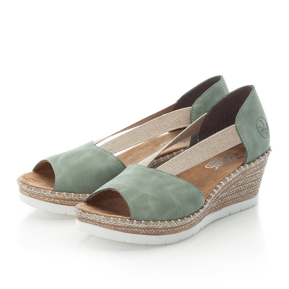 detail Dámske sandále RIEKER 619X1-52 zelená S3