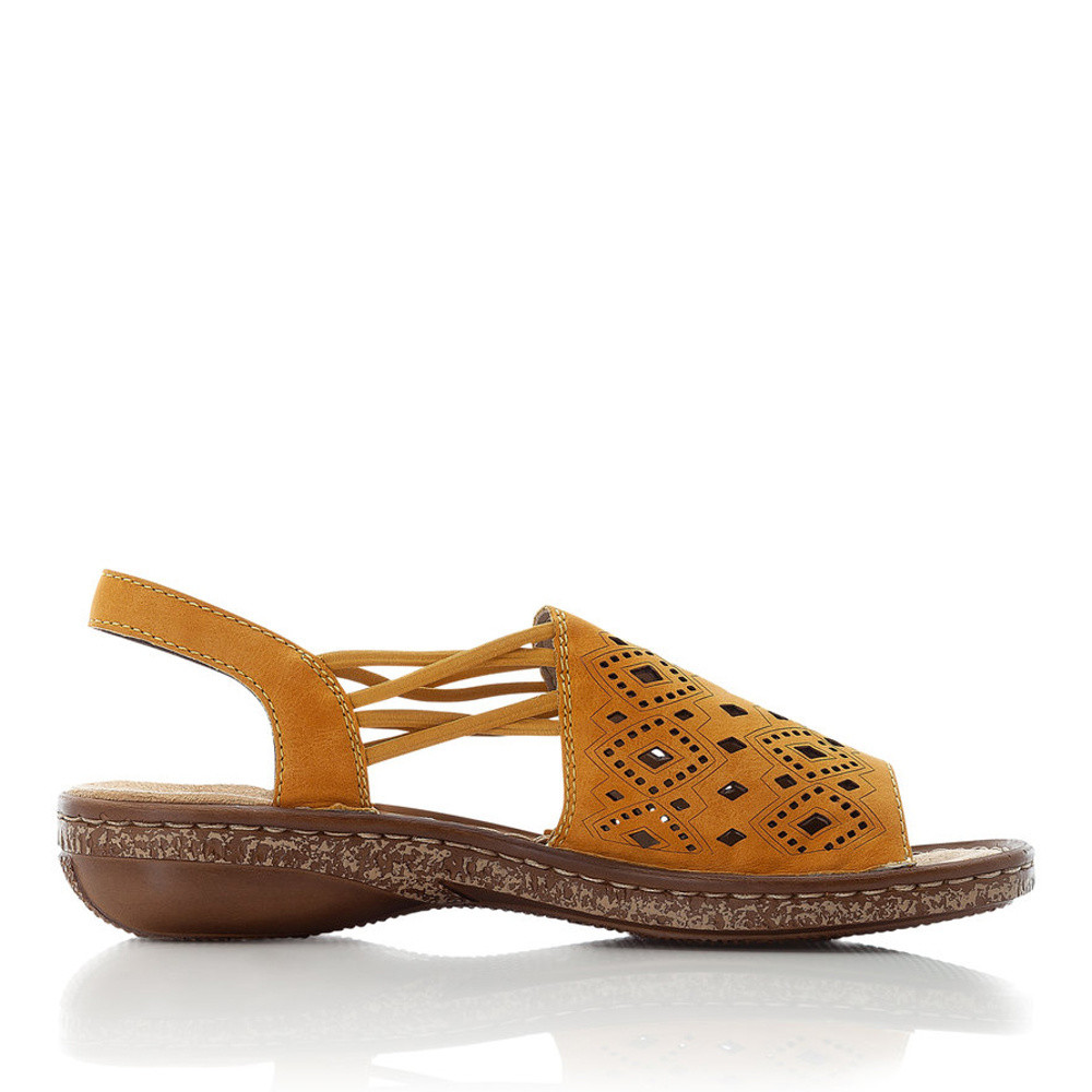 detail Dámské sandály RIEKER RIE-10200265-S1 žlutá