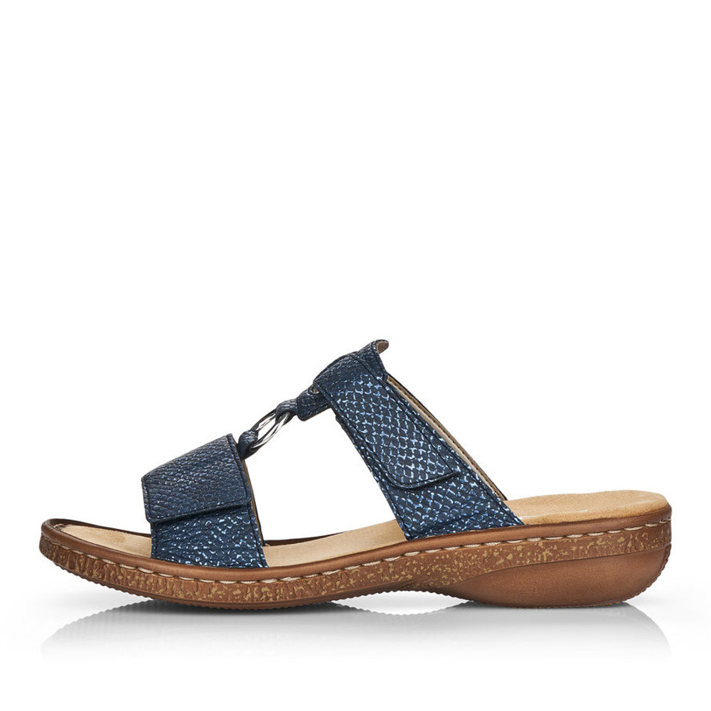 detail Dámské nazouváky RIEKER 628P9-14 modrá S5