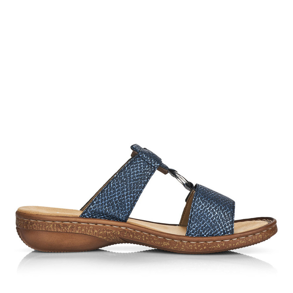 detail Dámské nazouváky RIEKER 628P9-14 modrá S5