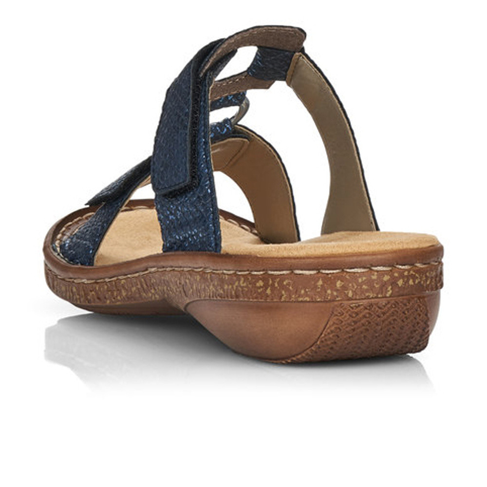 detail Dámské nazouváky RIEKER 628P9-14 modrá S5