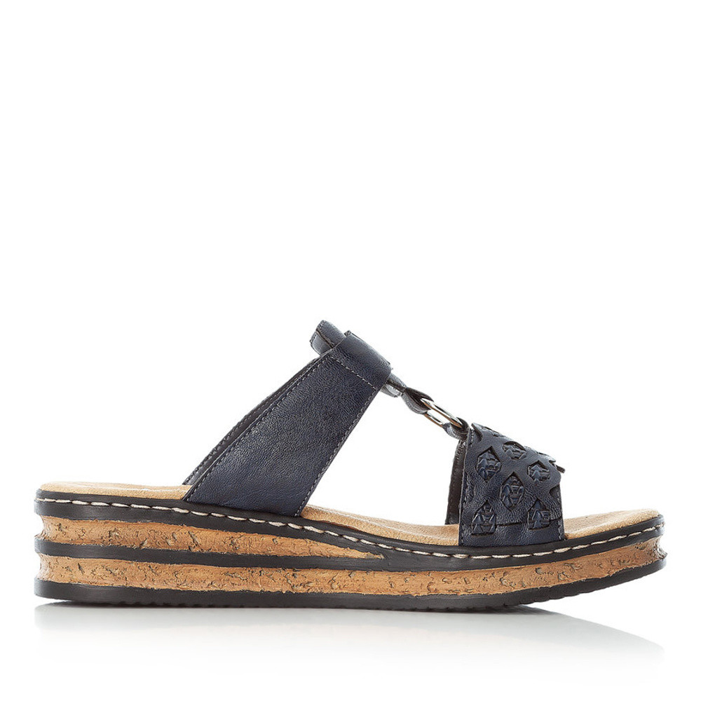 detail Dámské nazouváky RIEKER 629K9-14 modrá S5