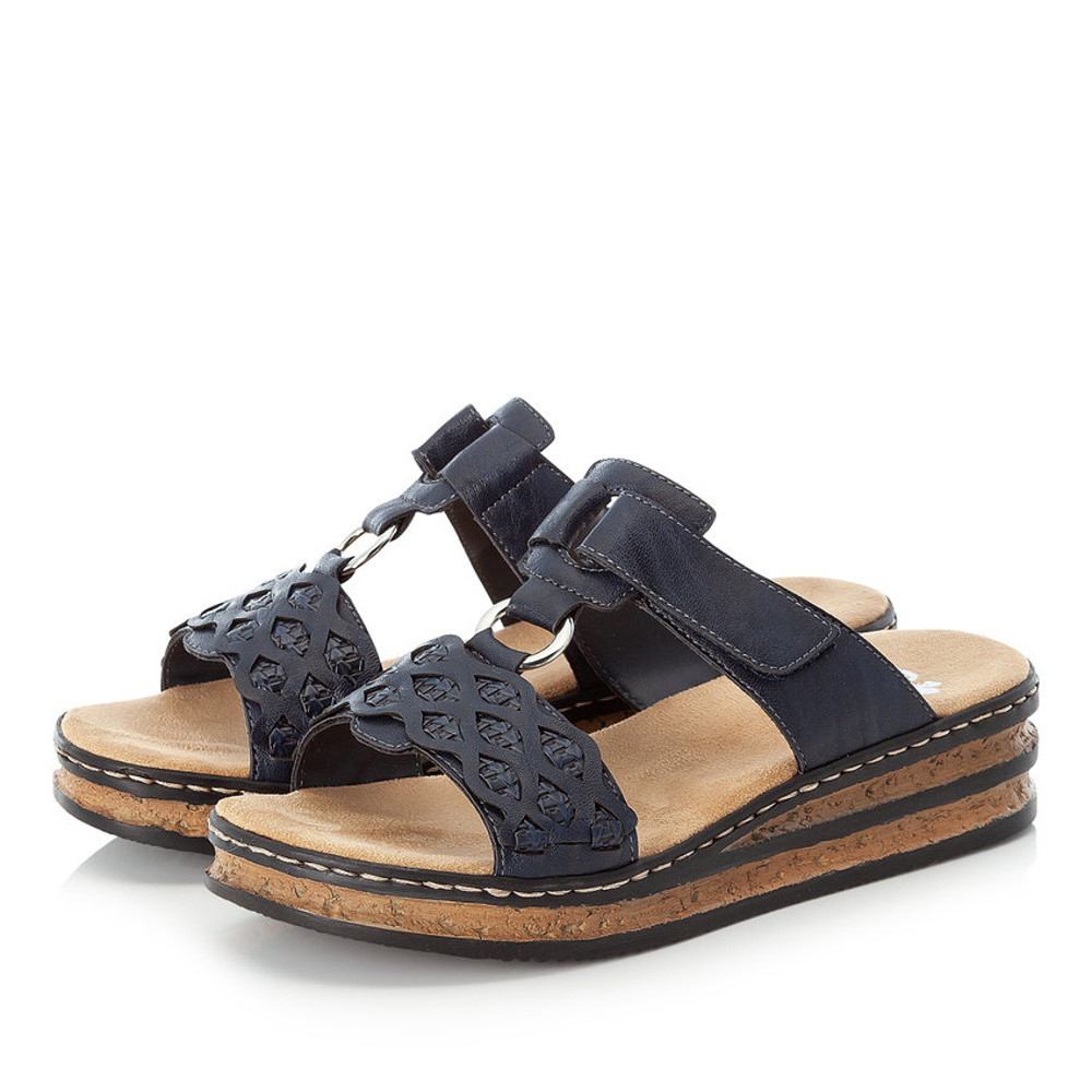 detail Dámské nazouváky RIEKER 629K9-14 modrá S5