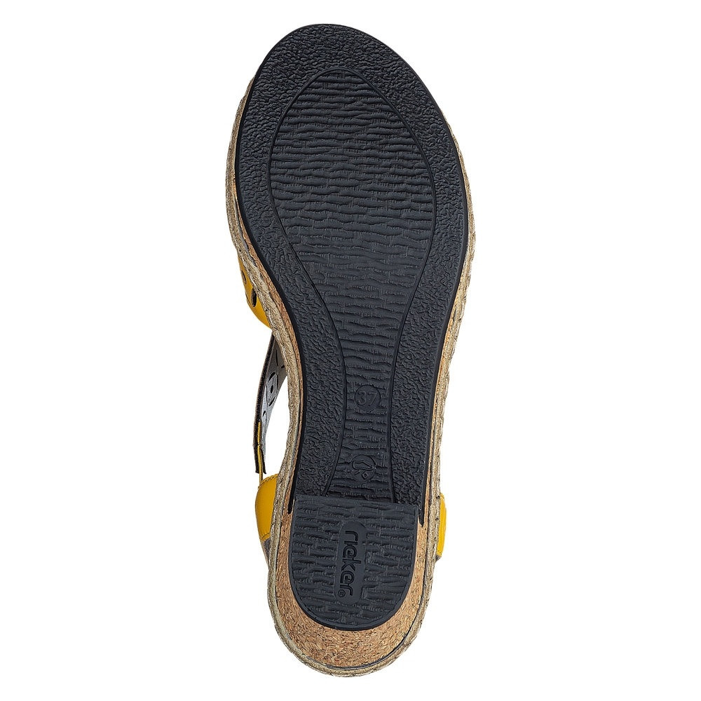 detail Dámské sandály RIEKER 63820-68 žlutá S1