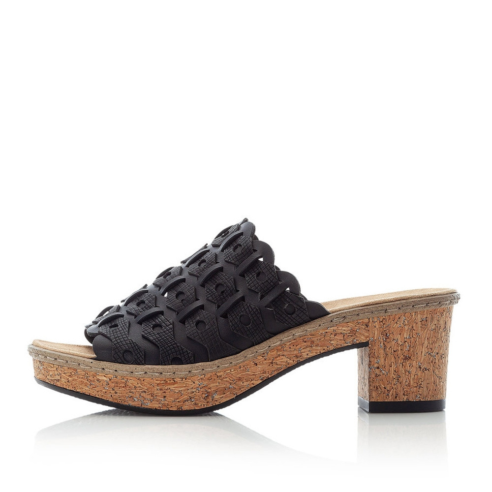 detail Dámské nazouváky RIEKER RIE-10200282-S1 černá