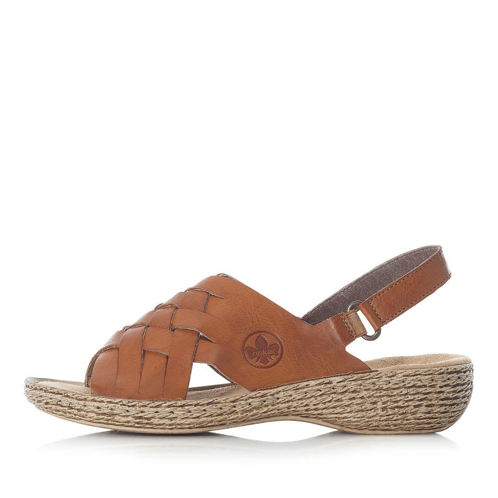 detail Dámské sandály RIEKER 65810-24 hnědá S1
