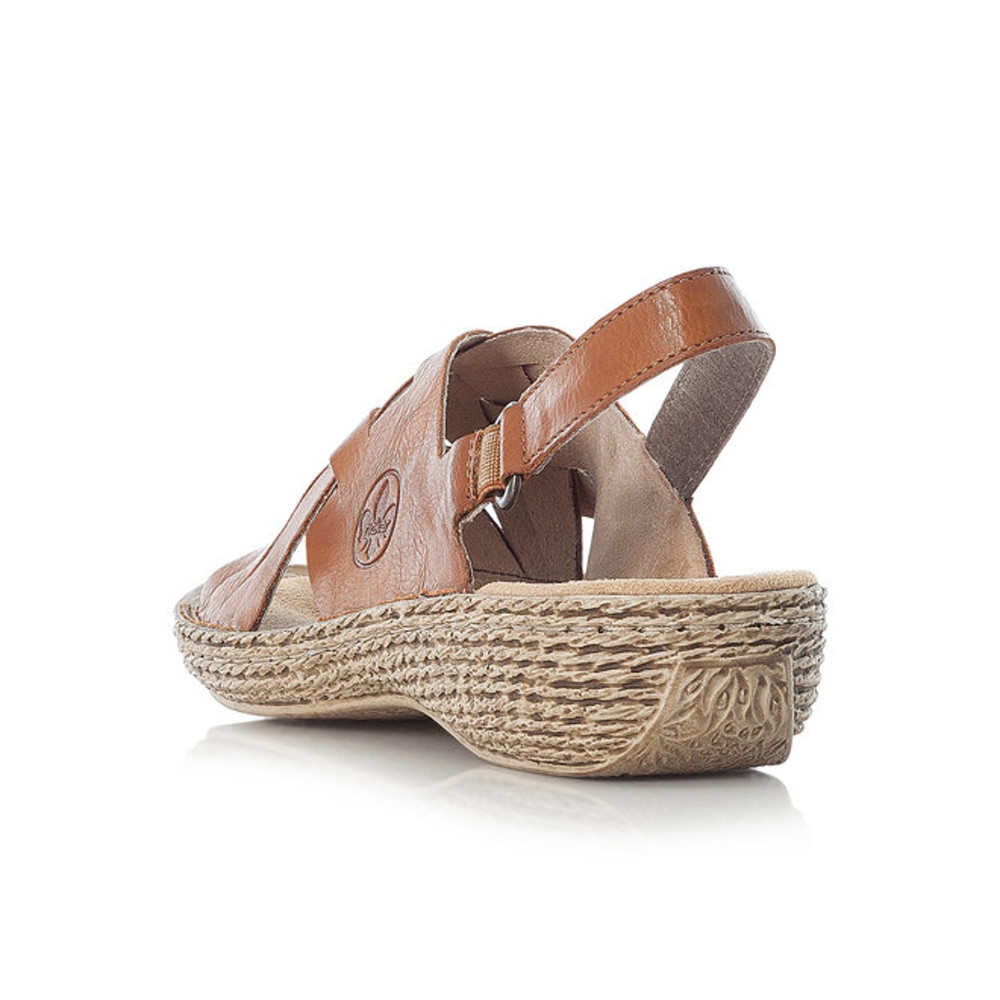 detail Dámské sandály RIEKER 65810-24 hnědá S1