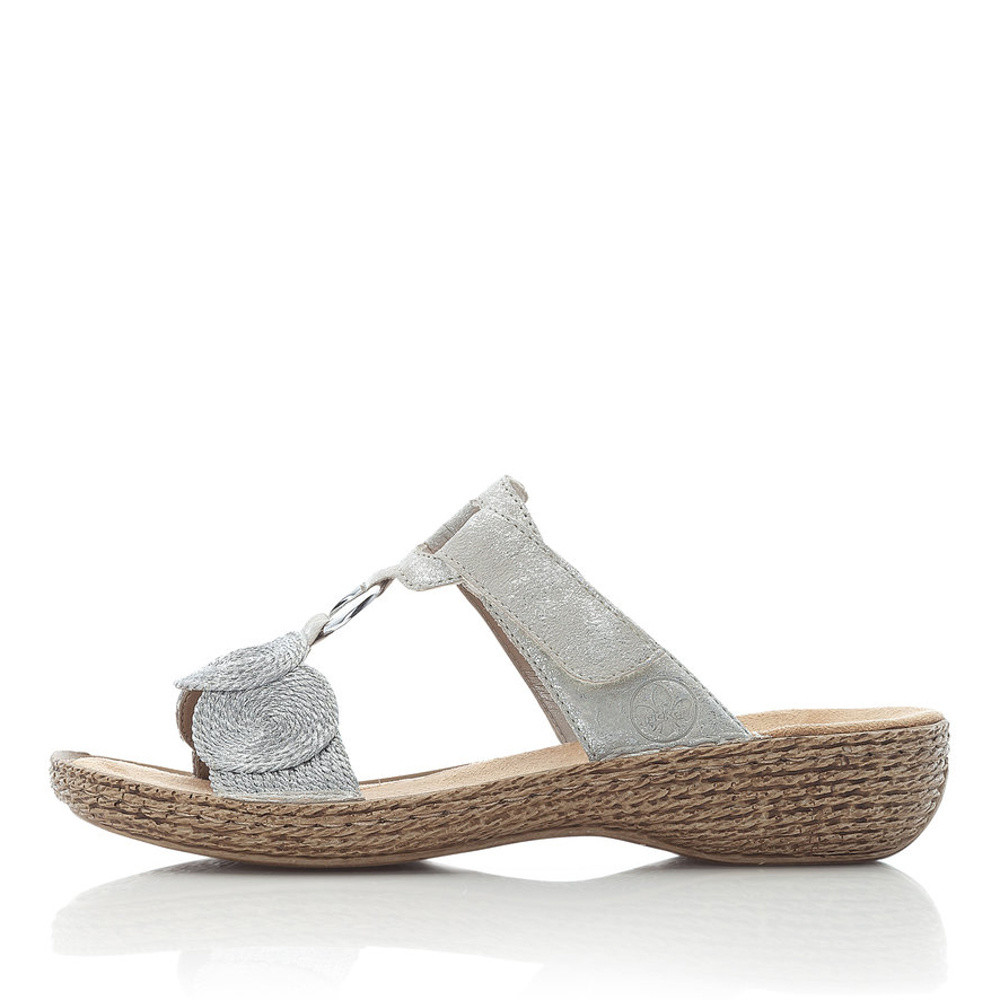 detail Dámské nazouváky RIEKER RIE-10200291-S1 stříbrná