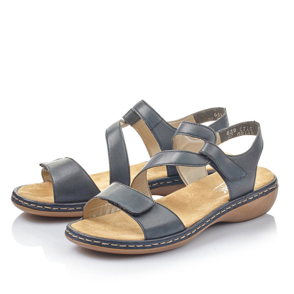 detail Dámské sandály RIEKER 659C7-15 modrá S1