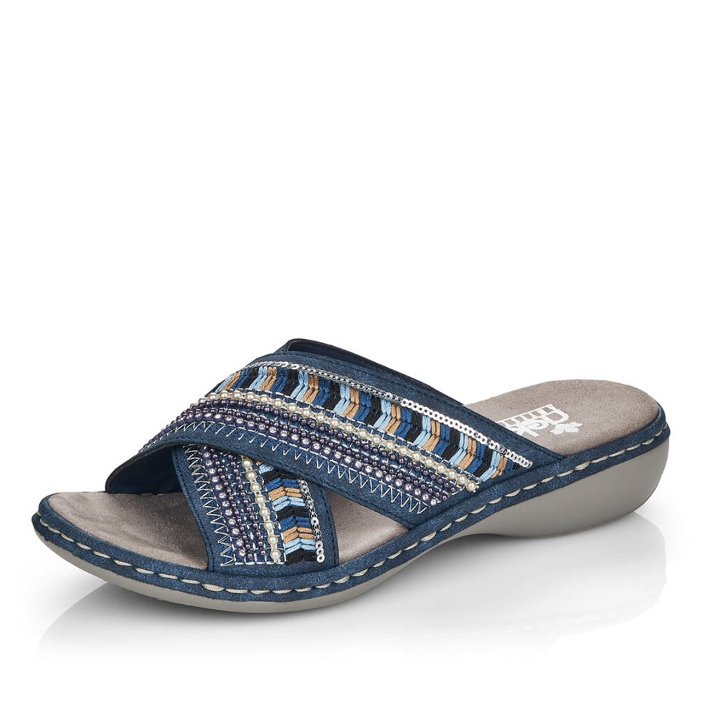 detail Dámské nazouváky RIEKER RIE-10200301-S1 modrá