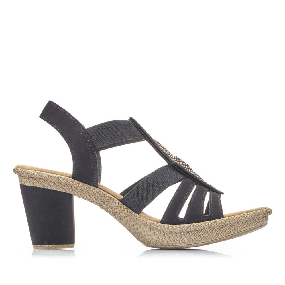 detail Dámské sandály RIEKER 66526-00 černá S5