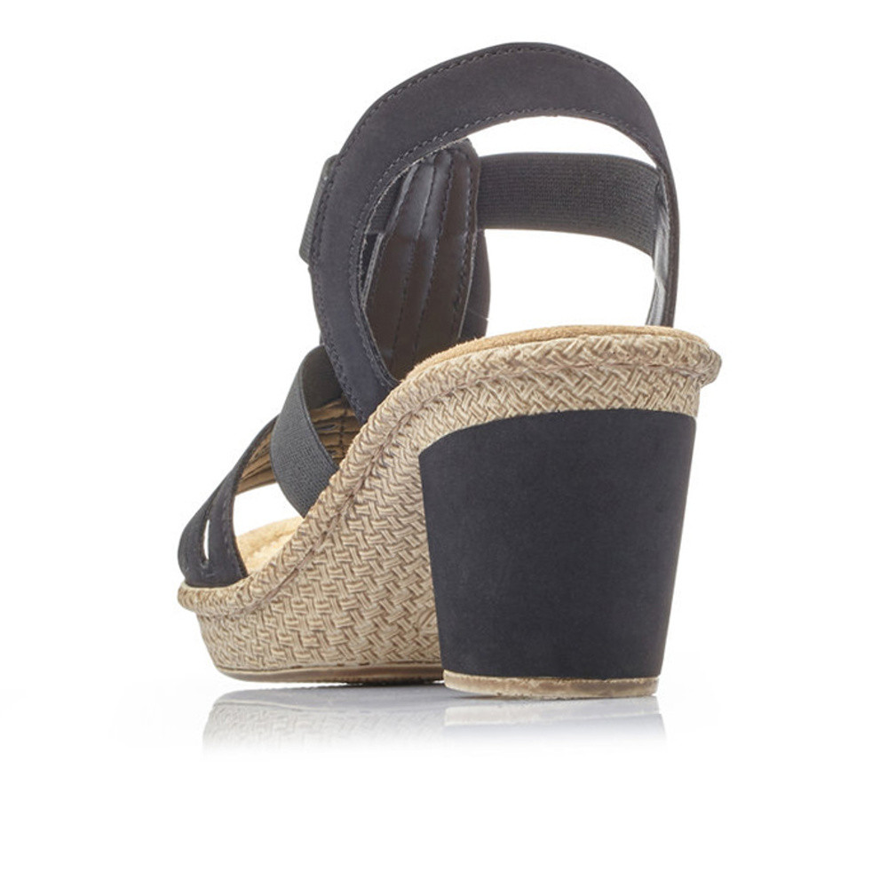 detail Dámské sandály RIEKER 66526-00 černá S5