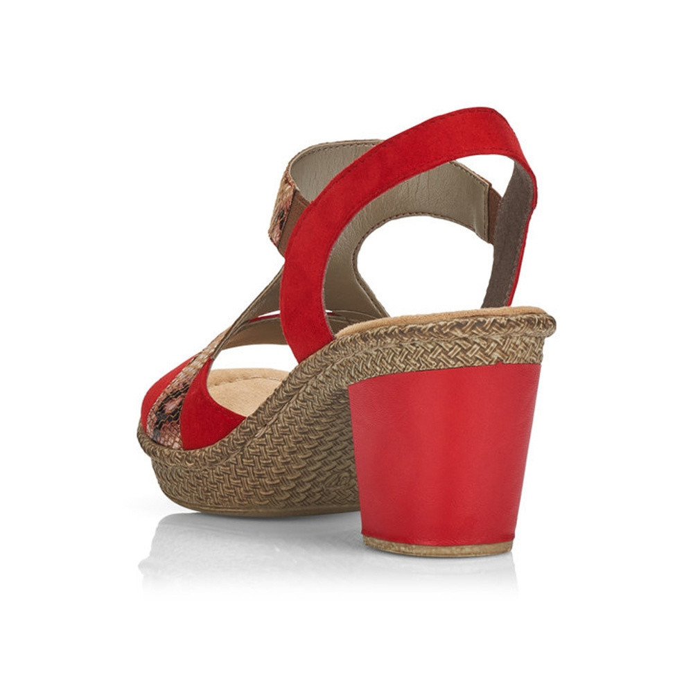 detail Dámské sandály RIEKER 66583-33 červená S1