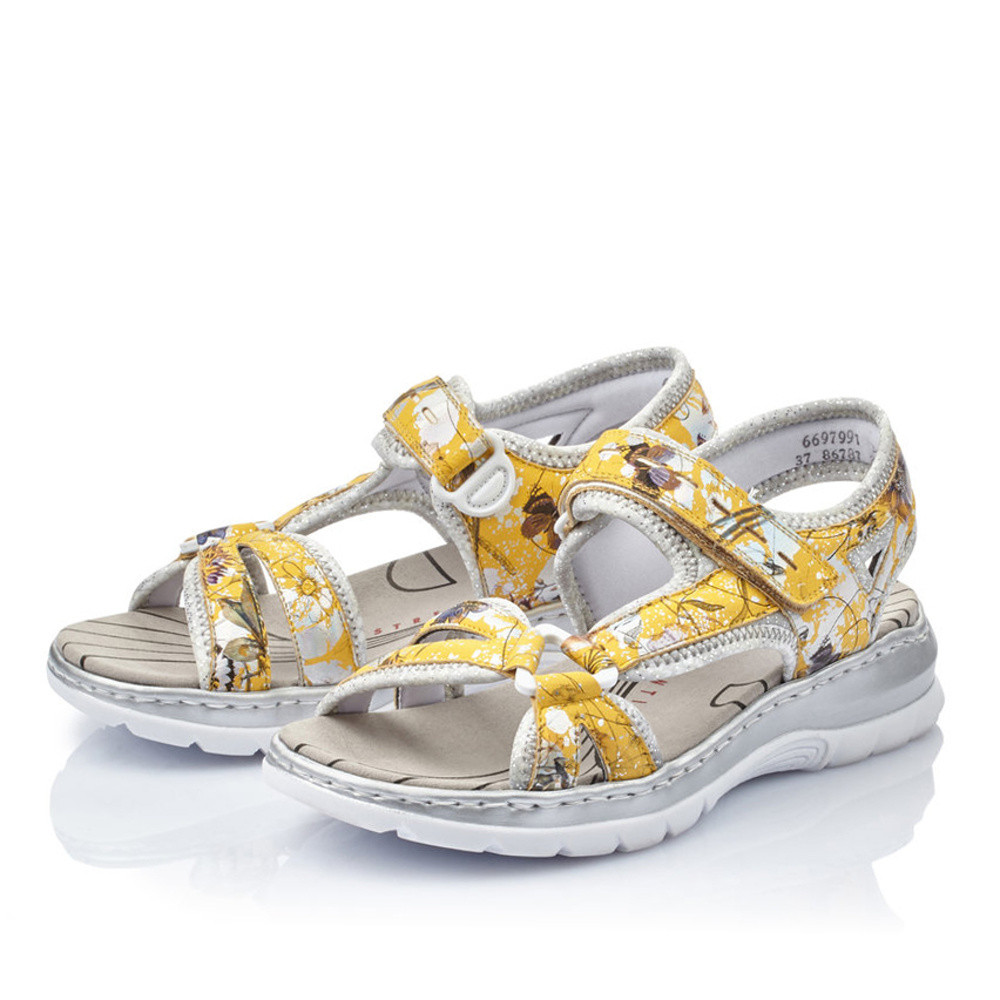 detail Dámské sandály RIEKER RIE-10200313-S1 žlutá