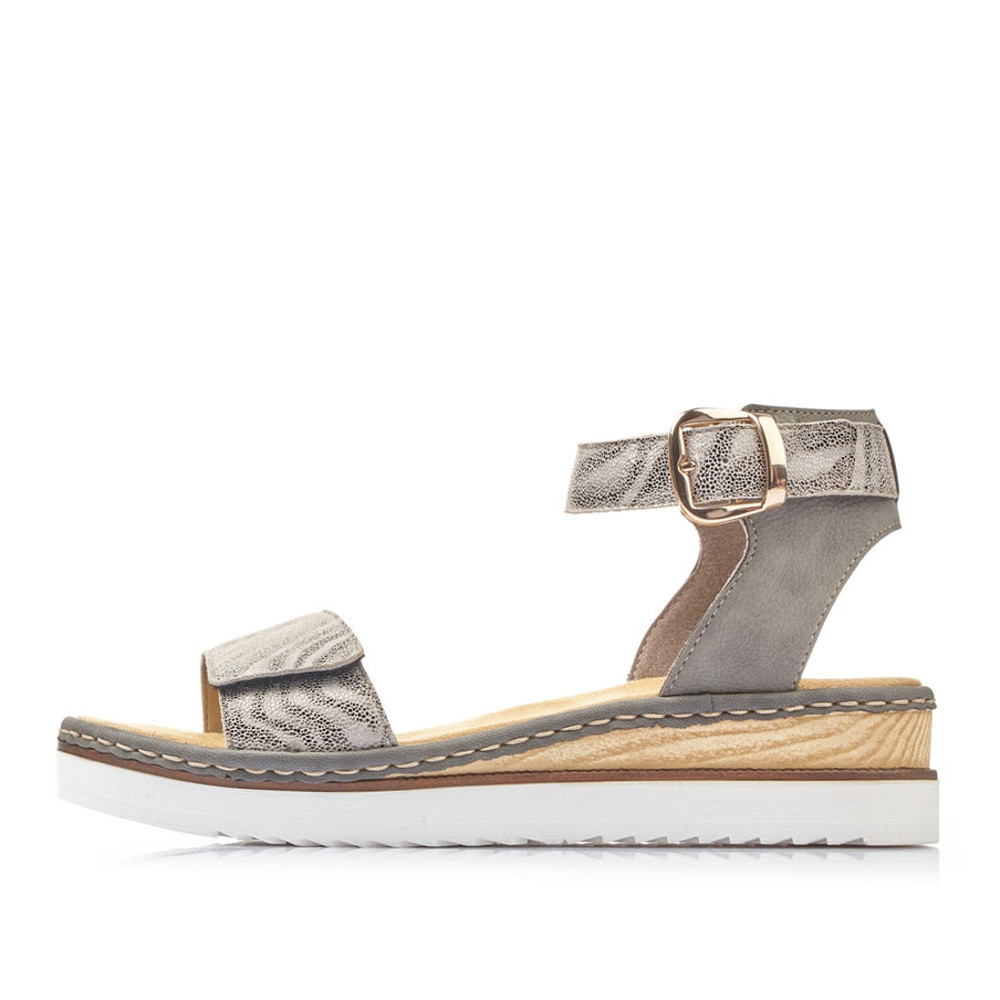 detail Dámské sandály RIEKER RIE-10200322-S1 šedá